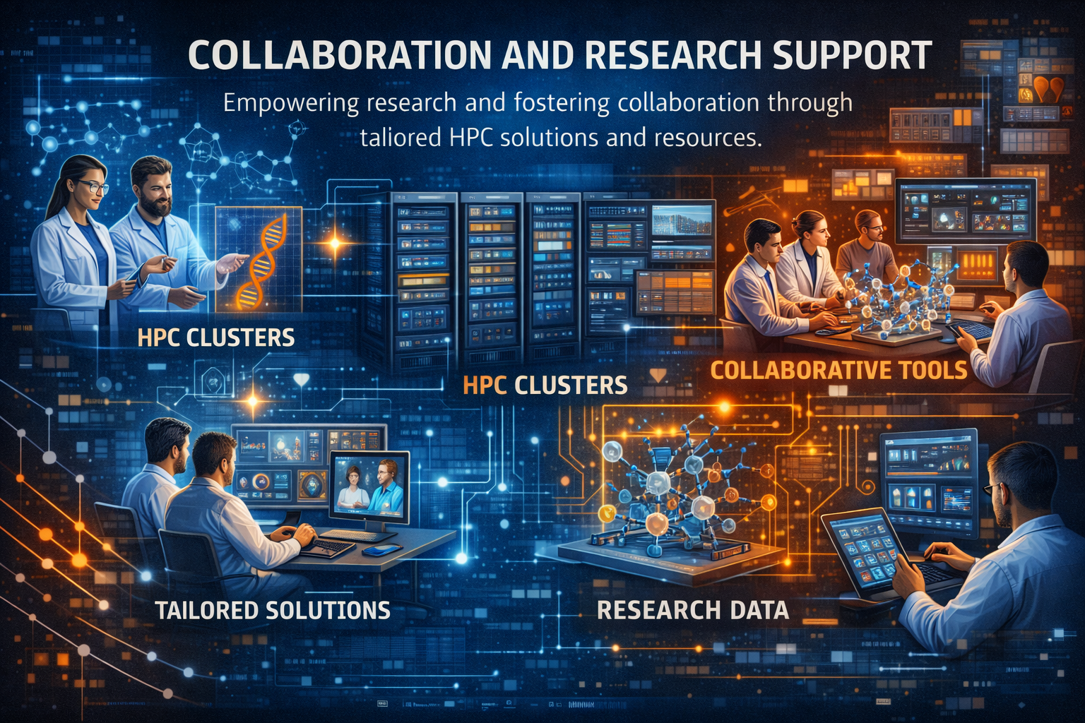 Background showcasing HPC and AI innovations